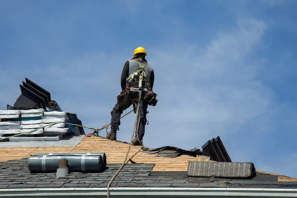 Professional Roof Installation technician working in Prague, NE